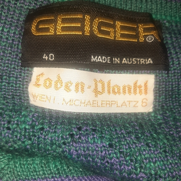 Vintage Cardigan by GEIGER | Sweater | Geo Pattern | Size EU 40 / US Medium - Picture 6 of 8
